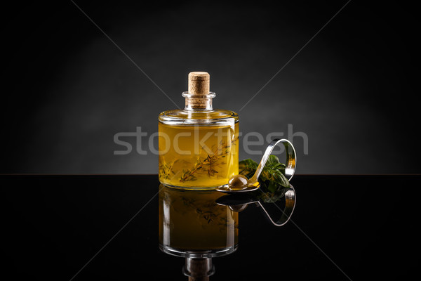 Olive oil with thyme Stock photo © grafvision