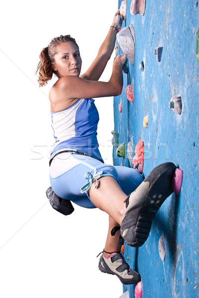 Athletic girl climbing Stock photo © grafvision