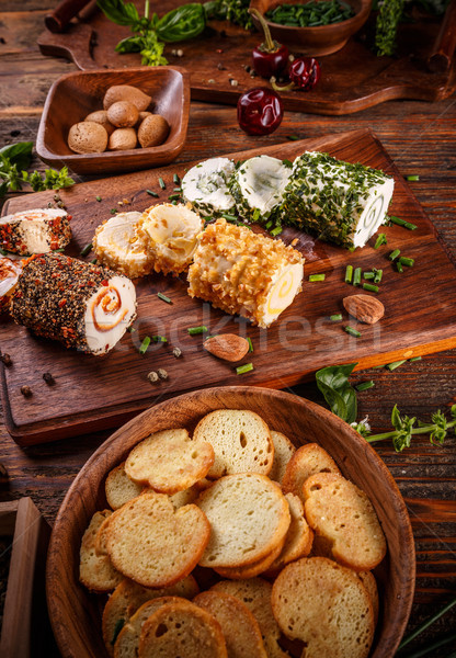 Cheese with colorful stuffing Stock photo © grafvision