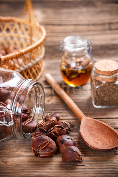 Stock photo: Edible chestnuts