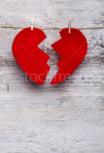 összetört szív akasztás kötél szeretet űr törött Stock fotó © grafvision