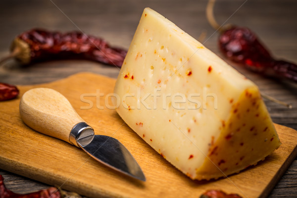 Artisan cheese with chilli Stock photo © grafvision