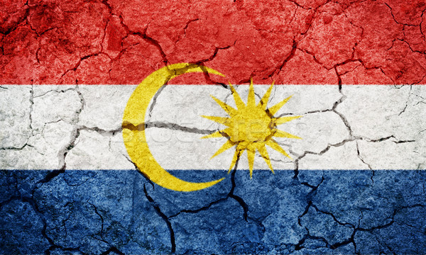 Federalny Malezja banderą wyschnięcia ziemi Zdjęcia stock © grafvision