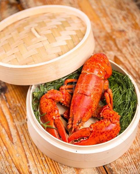 Stock photo: Steamed lobster