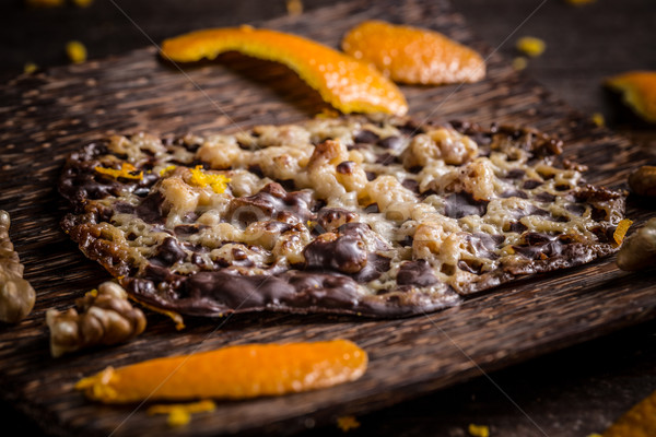 Cookies azucarado naranja nueces alimentos Foto stock © grafvision