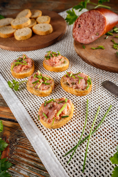 Slice of bruschetta Stock photo © grafvision