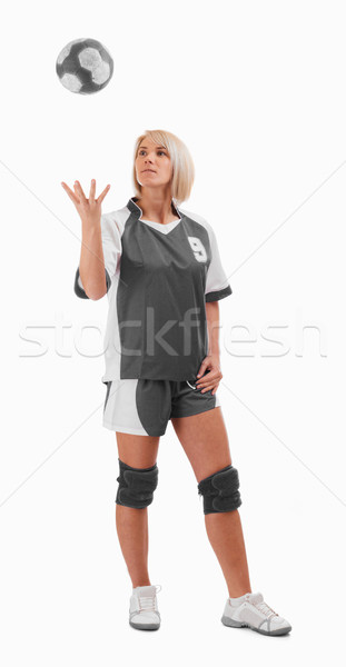 Female handball player Stock photo © grafvision