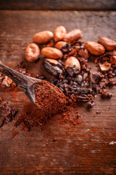 Organic cacao beans Stock photo © grafvision