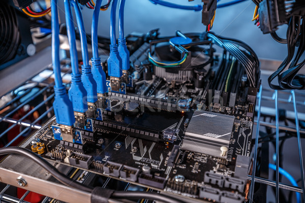 Stock photo: Details of mining rig