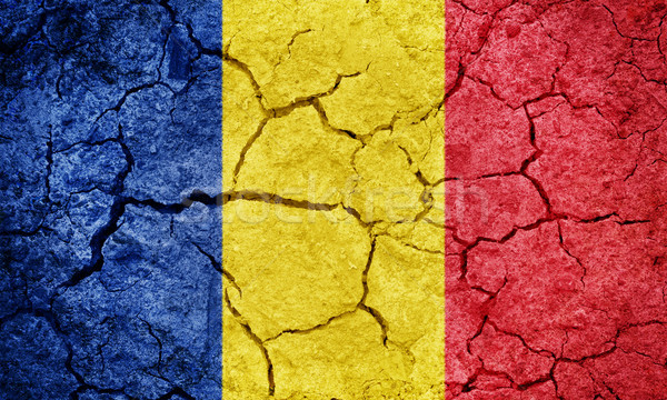 ストックフォト: ルーマニア · フラグ · 地球 · 地上 · テクスチャ