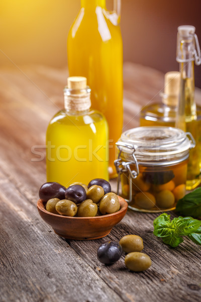 Black and green olives Stock photo © grafvision