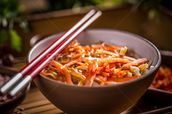 Bowl of noodles Stock photo © grafvision