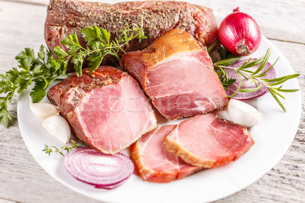 Smoked meats Stock photo © grafvision