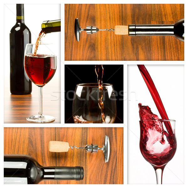 wine collage Stock photo © grafvision