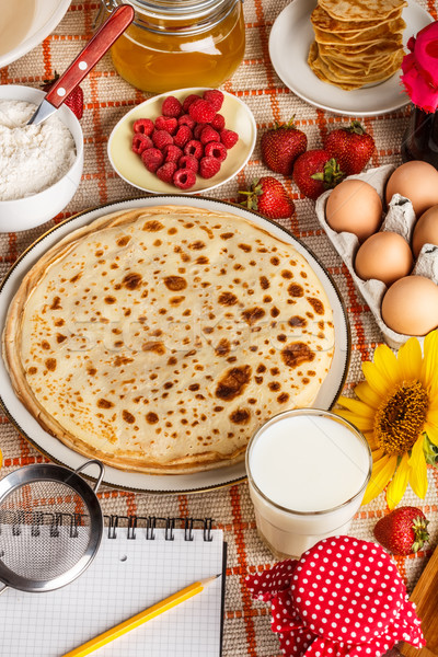 Homemade pancakes Stock photo © grafvision