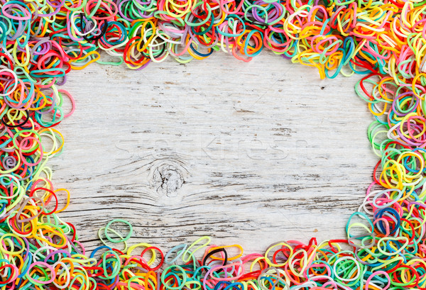 Frame made of loom bands Stock photo © grafvision