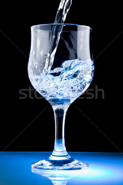Tiszta víz üveg fekete ital tiszta alkohol Stock fotó © grafvision