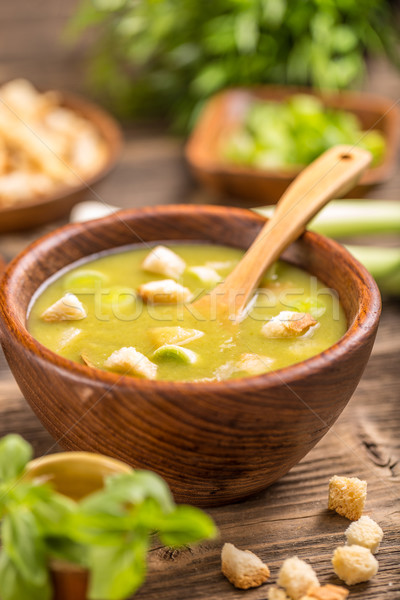 Leek soup Stock photo © grafvision