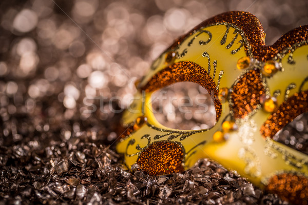 Yellow carnival mask Stock photo © grafvision
