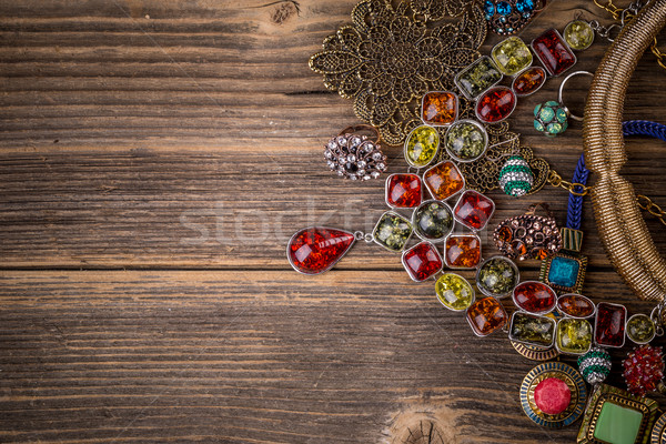 Colorful stones necklaces  Stock photo © grafvision