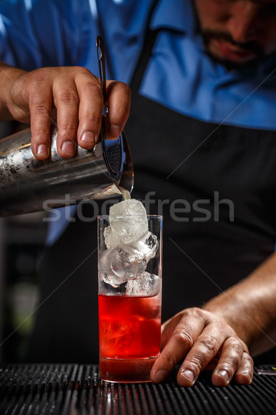 Barman preparing cocktail Stock photo © grafvision