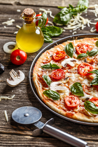 Traditional Italian pizza Stock photo © grafvision