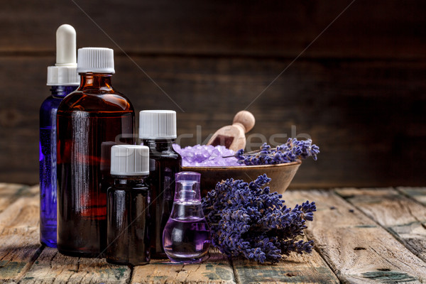 ätherisches Öl Lavendel Blumen entspannen spa Bad Stock foto © grafvision