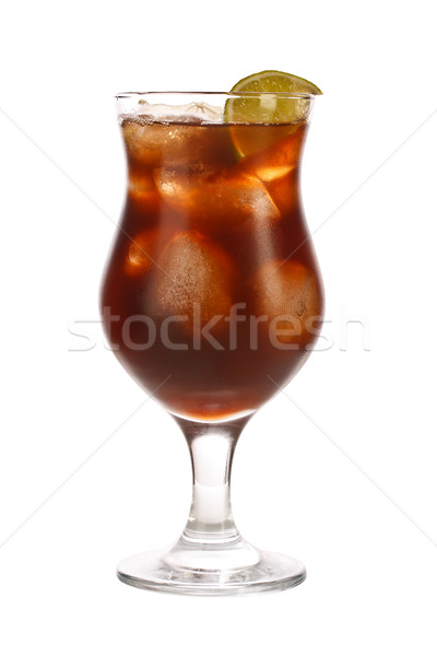 świeże cola pić lodu wapno strony Zdjęcia stock © grafvision