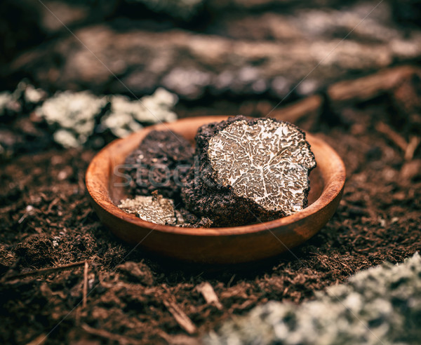 Black truffle mushroom Stock photo © grafvision