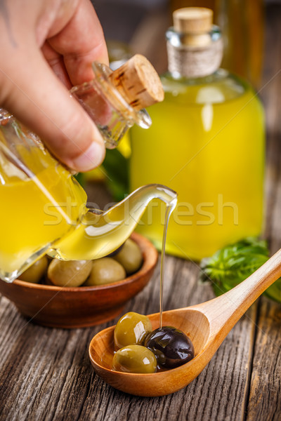 Green and black olives Stock photo © grafvision