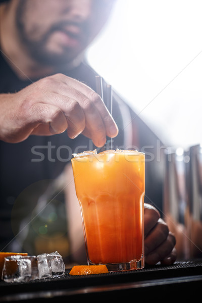 Barman at work Stock photo © grafvision