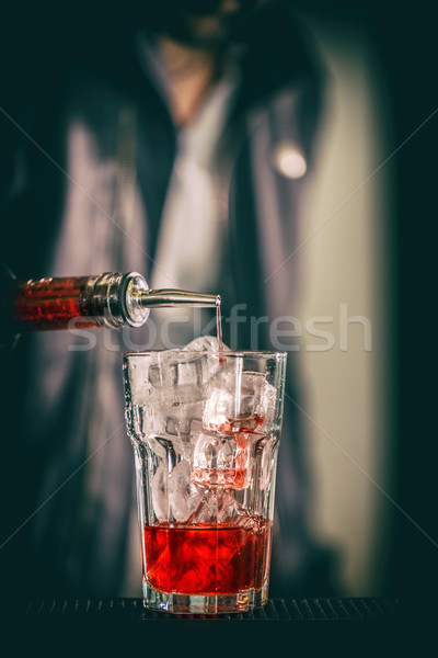 Glass with ice cubes Stock photo © grafvision