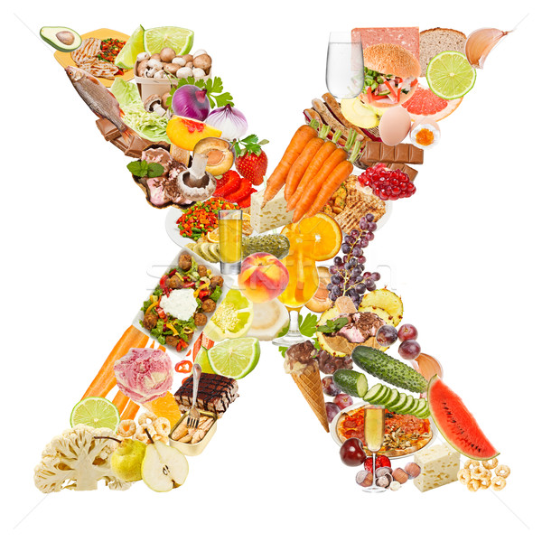 Letter X made of food Stock photo © grafvision