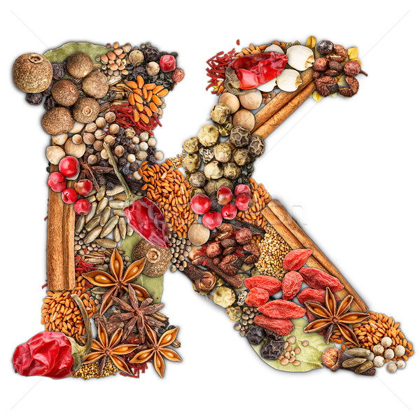 Stock photo: Spices letter