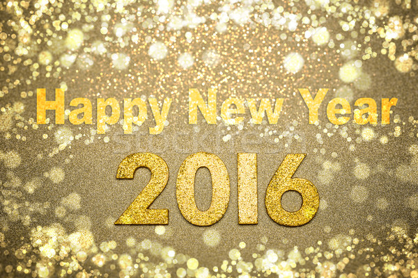 Happy new year 2016 écrit or fête heureux [[stock_photo]] © grafvision