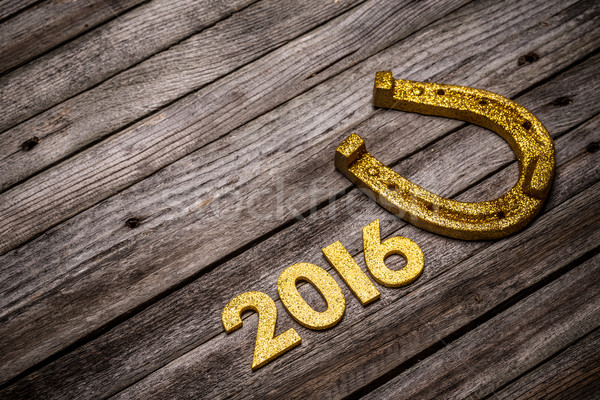 2016 year golden number  Stock photo © grafvision
