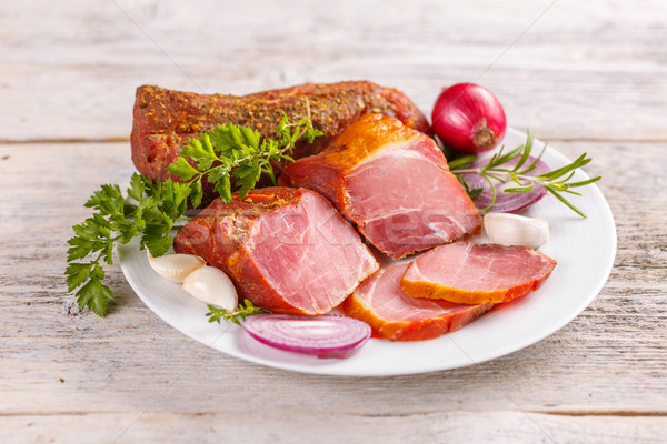Spicy pork tenderloin Stock photo © grafvision