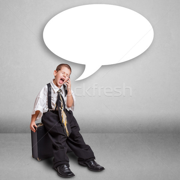 Little boy talking Stock photo © grafvision