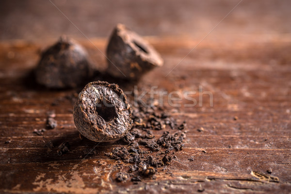 Pressed black pu-erh tea Stock photo © grafvision