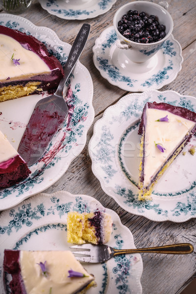 Fresh baked blueberry cake  Stock photo © grafvision