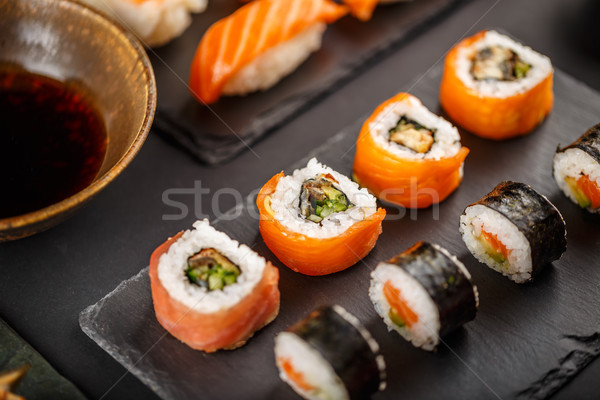 Delicious sushi rolls Stock photo © grafvision