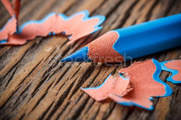 Blue pencil and shave  Stock photo © grafvision