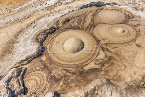 Stock foto: Schlamm · Vulkan · Krater · tätig · Natur · Schnee