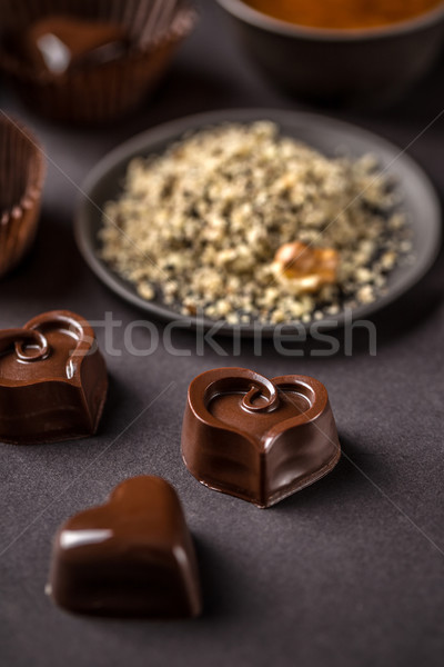 Heart shaped chocolate praline  Stock photo © grafvision