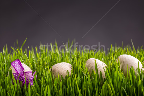 Wooden easter eggs  Stock photo © grafvision