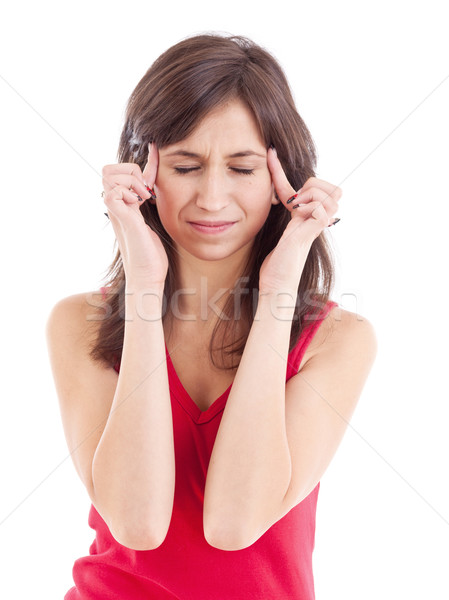 Teen woman with headache Stock photo © grafvision