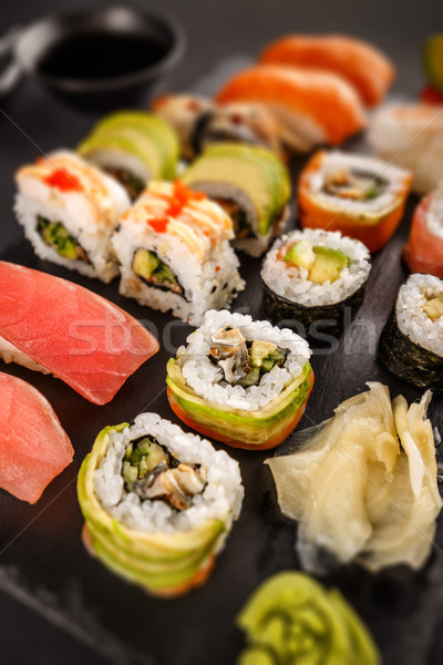 Tradycyjny japoński kuchnia sushi sashimi Zdjęcia stock © grafvision