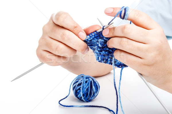 Knitting hands  Stock photo © grafvision
