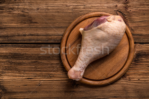Raw turkey thigh Stock photo © grafvision