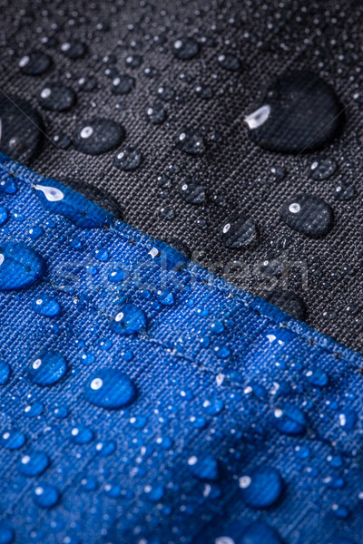 Wasserdicht Wassertropfen schwarz Kleidung Drop Muster Stock foto © grafvision